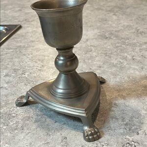 Elegant Silver Goblet with Lion Paw Base very vintage candle holder